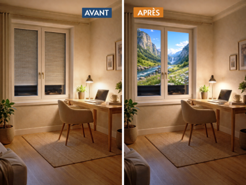 Bureau vue sur la nature