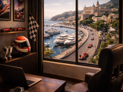 Vue sur course F1 à Monaco