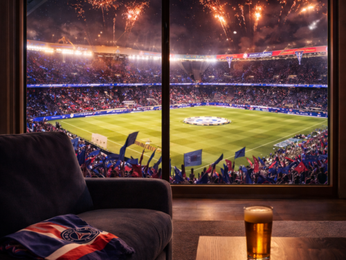 Vue sur le stade en pleine célébration
