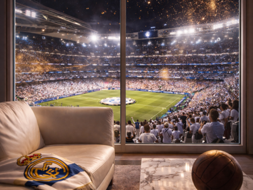 Vue sur les gradins de foot au coeur du stade